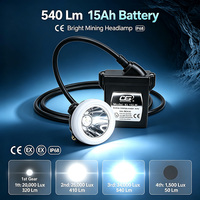 Lámpara Minera LED Recargable a Prueba de Explosiones KL15LM de 15 Ah, Lámpara de Cabeza Inalámbrica IP68 para Mineros Subterráneos