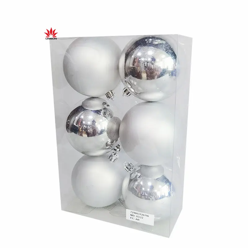 8 Cm Mat Wit Speciaal Ornament Met Geschilderde Hangende Decoratieve Kerstbal