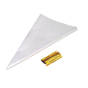 Cellophane Triangle Cello BOPP OPP Party Treat <strong>Sweet</strong> Candy Gift Favor Empty Packing <strong>Cone</strong> <strong>Bags</strong> - Product Image 1