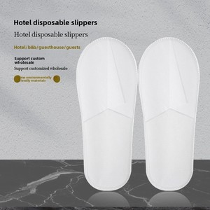 Pantuflas <span class=keywords><strong>desechables</strong></span> blancas unisex, <span class=keywords><strong>uniformes</strong></span> de hotel de negocios para viajes y hogar, cómodas para uso en todas las edades - Product Image 2