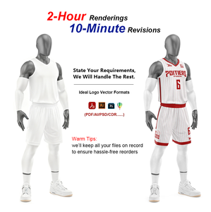 طقم زي كرة سلة مخصص مجاني مطبوع باللون الأسود والأحمر والأبيض - زي رياضي عالي الأداء مخصص يمتص الرطوبة وخفيف الوزن - Product Image 3