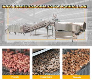 Hạt điều mặn Hạt hồ trăn rang hạt hướng dương Máy rang Sử dụng gas dày dạn rang và muối điều Máy làm - Product Image 3