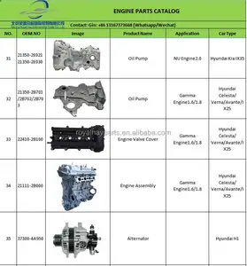 ชุดประกอบเครื่องยนต์ G4LC สำหรับ Hyundai Accent