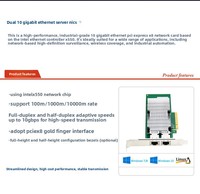 Tarjeta de Red Ethernet EFT-123 en Stock, Intel X550-AT2 PCIe Gen3 X8 10Gbps, Interna para Servidor, Negociación Automática 10/5/2.5/1G