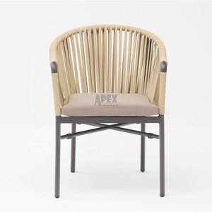 Mobilier d'extérieur pour café et restaurant, chaises de <span class=keywords><strong>terrasse</strong></span>, ensemble de jardin en corde tissée, chaise en <span class=keywords><strong>osier</strong></span> pour restaurant, <span class=keywords><strong>fauteuil</strong></span> empilable - Product Image 5