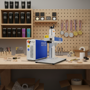 Máquina de Marcado Láser de Fibra OV LASER 300x300mm, Velocidad de 8000mm/s, Precisión de 0.001mm, Soporte DXF/PLT, Torre Rotatoria de 80cm con Eje Z - Product Image 3