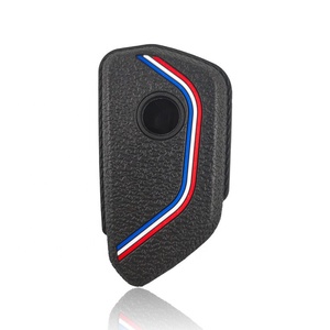 Funda de silicona en relieve para llave de coche, funda inteligente para llave sin llave con tira de <span class=keywords><strong>3</strong></span> colores para VW <span class=keywords><strong>Volkswagen</strong></span> Golf 8 - Product Image 2