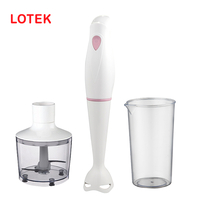 Mixeur plongeant portable pour cuisine, boîtier en plastique sans BPA, capacité de 600 ml, 2 lames électriques
