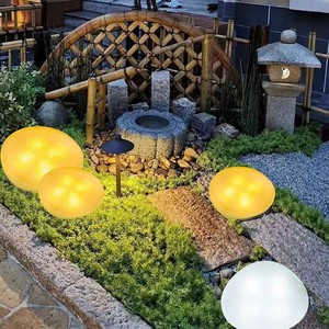 AIBO Pebble Stone Lamp Solar Powered LED Outdoor Lawn Light Garden Courtyard Decorative Lighting - Product Image 1