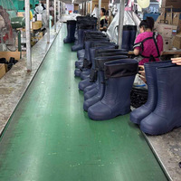 Bottes de pêche imperméables à doublure en feutre amovible, bottes en caoutchouc hautes jusqu'au genou pour hommes, antidérapantes, pour travaux aquacoles