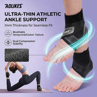 Attelle de cheville de compression Aolikes pour le football, la course, le jogging, le saut, attelle de cheville réglable pour adultes, hommes et femmes 7130