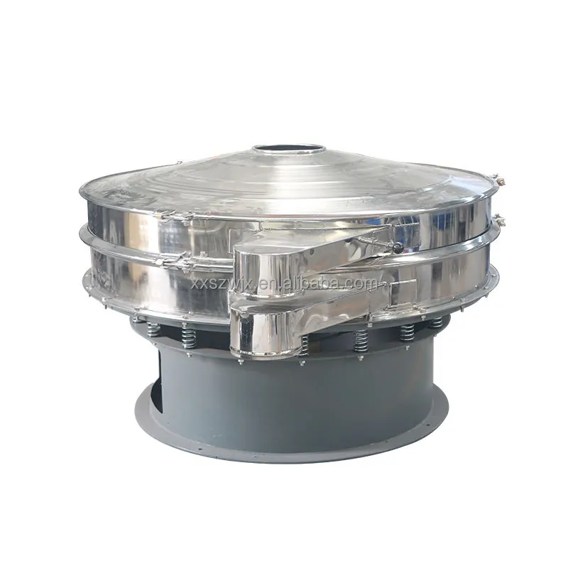 SUS304 rotary hot vibration sieve screener one deck rotary vibratory screener sieve