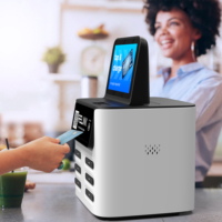 Nuevo Producto 6 ranuras teléfono celular estación de carga casilleros alquiler compartir banco de energía con función Pos Nfc