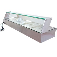 Bain-marie électrique industriel de table Aliexpress 5x1/2 plateaux pour maintien au chaud des aliments