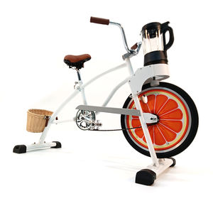 Exi thương mại Máy ép trái cây máy xay sinh tố máy xe đạp cô gái Kid White & Blue Cruiser Smoothie Xe đạp cho trẻ em - Product Image 1