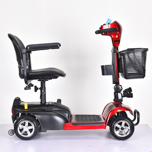 Scooter de Movilidad para Personas Mayores KS, Eléctrico de 24V, Cuatro Ruedas, Aleación de Aluminio, Rojo, para Uso en Exteriores - Product Image 2