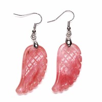 Bijoux DIY, boucles d'oreilles en cristal personnalisées de luxe, ailes d'ange