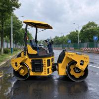 Rouleau compresseur vibrant à double tambour de 5 tonnes, compresseur tandem diesel de 37 kW 50 CV, rouleau compresseur d'asphalte autoporté pour chantier d'usine