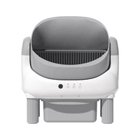 Bac à litière intelligent pour chat à ouverture supérieure avec contrôle à distance par application, mise à jour OTA, diagnostic des pannes, grande capacité de 9L