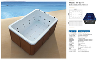 Piscine rectangulaire familiale HG Wholesale, spa d'exercice, piscine à contre-courant intelligente, spa extérieur pour 4 personnes, bain à remous à double zone