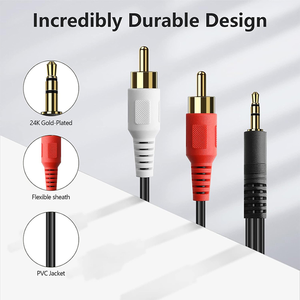 สายเคเบิลวีไอพี สเตเบิล 8 ไวร์ คลีนส์ คอร์ด RCA PVC 1080P สำหรับส่งสัญญาณภาพและเสียง ความยาว 12 เมตร สำหรับโฮมเธียเตอร์และวิทยุในบ้านที่โปแลนด์ - Product Image 4