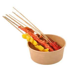 Bol à déjeuner en papier imprimé personnalisé bols à salade en papier kraft alimentaires jetables à emporter tasse à soupe kraft en papier - Product Image 5