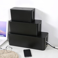 Customizable cable management bracket, environmentally friendly PS rectangular cable box organizer
