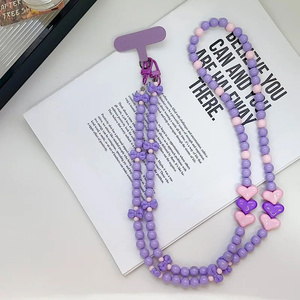 In coloratissimo Love Cloud Beads per telefono cellulare catena a catena a tracolla fiocco di fascia alta fiore perla perla perla Love catena corda - Product Image 3