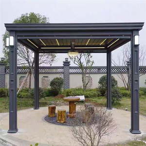 <span class=keywords><strong>Pergola</strong></span> motorisée robuste en alliage d'aluminium rond, imperméable, avec revêtement en poudre, <span class=keywords><strong>protection</strong></span> <span class=keywords><strong>solaire</strong></span> de haute qualité - Product Image 1