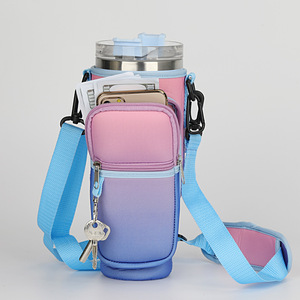 Borsa porta bottiglie d'acqua, Tumbler con tasca per telefono regolabile, borraccia per bottiglia per esterno - Product Image 1