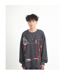 Felpe da <span class=keywords><strong>donna</strong></span> in cotone 100% <span class=keywords><strong>oversize</strong></span> spugna <span class=keywords><strong>grigia</strong></span> girocollo - Product Image 4