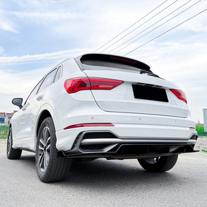 Audi Q3 F3 Sline 2019+ Rear Lip Spoiler ABS Piano Black Carbon Fiber Texture Body Kit - Product Image 3