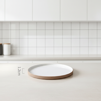 Assiettes de chargeur rustiques en céramique, vaisselle en argile glacée personnalisée, assiettes plates pour les gâteaux à dessert, porcelaine blanche
