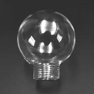 Hand Blown Heat Resistant Transparent G9 Screw Borosilicate Glass Globe Lamp Shade Ball Lighting Cover With External Thread