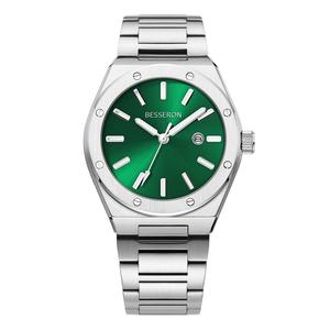 Nouvelle Montre de Luxe Noire pour Homme 2025, Mouvement à Quartz, Haute Qualité, Grand Cadran 40mm, Verre Saphir, Style Classique Business, LOGO Personnalisé - Product Image 5