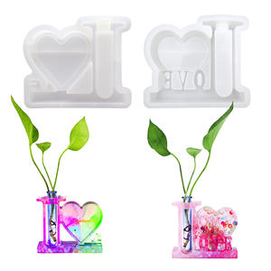 Nuevo molde <span class=keywords><strong>de</strong></span> pegamento por goteo amor corazón florero molde <span class=keywords><strong>de</strong></span> <span class=keywords><strong>silicona</strong></span> epoxi Floral arte artesanía marco molde <span class=keywords><strong>para</strong></span> DIY regalos personalizados decoración del hogar - Product Image 1