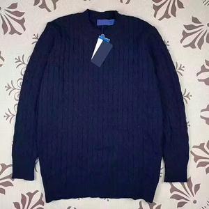 Pull à manches longues pour <span class=keywords><strong>homme</strong></span> en mélange de coton, <span class=keywords><strong>col</strong></span> roulé, tricoté avec points torsadés, logo brodé, pulls pour <span class=keywords><strong>homme</strong></span> - Product Image 4