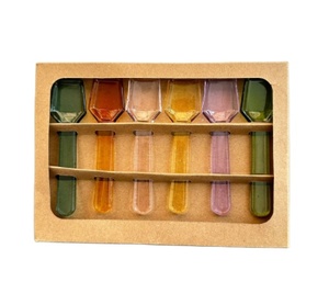 Home Party <span class=keywords><strong>Bar</strong></span> tùy chỉnh mini Glass Ice Cream muỗng làm bằng tay nhỏ màu Borosilicate Glass Ice Cream muỗng - Product Image 1