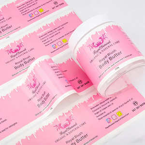 Etiquetas Adhesivas de Vinilo Impermeables con Logotipo Personalizado, Rollo de Etiquetas para Frascos de Mantequilla Capilar, Cuidado de la Piel y Cosméticos - Product Image 2