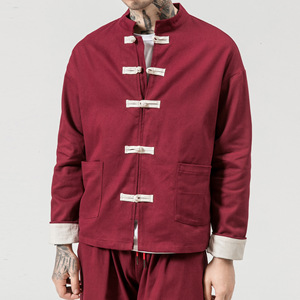 M-5XL cineserie retrò grande autunno e inverno a spirale di cotone <span class=keywords><strong>giacca</strong></span> Casual da <span class=keywords><strong>uomo</strong></span> alla moda <span class=keywords><strong>giacca</strong></span> di <span class=keywords><strong>lino</strong></span> - Product Image 3