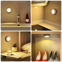 Lampe de chevet intelligente à 6 LED avec détecteur de mouvement, en plastique, contrôlable par application, magnétique, créative et compacte pour chambre à coucher