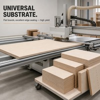 Panneau de fibres à densité moyenne en mélamine à grain de bois 1220 * 2440 mm, panneau de fibres écologique pour armoires et placards