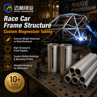 Tube profilé en alliage de magnésium Maige sur mesure, extrudé, rond, carré, creux, pour structure de châssis de voiture de course, vente en gros