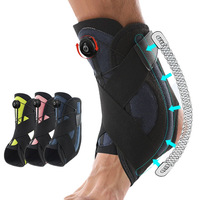 Attelle de cheville réglable avec ressorts, enveloppement respirant et compression pour le basketball et la course à pied