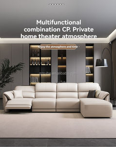 Canapé électrique en cuir, style minimaliste italien, fonction zéro mur, mobilier de salon, espace tête de lit, canapé réglable - Product Image 3