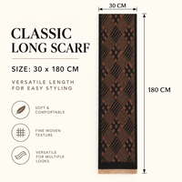 Écharpe tricotée haut de gamme en laine et viscose respirante pour homme, châle à carreaux polyvalent, cadeau pour petit ami