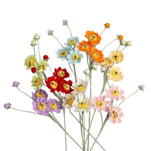 Fleurs de cosmos au <span class=keywords><strong>crochet</strong></span> faites à la main, fleurs de gerbera au <span class=keywords><strong>crochet</strong></span>, décoration d'intérieur, décoration de mariage, bouquet de fleurs au <span class=keywords><strong>crochet</strong></span> - Product Image 5
