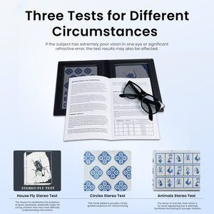 Test stéréographique Fly pour l'évaluation de la stéréopsis grossière et des cartes de perception de profondeur fine pour les examens ophtalmologiques - Product Image 3