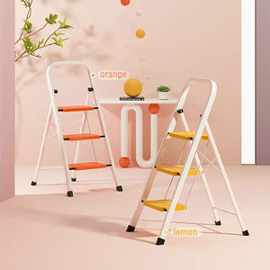 Escalera plegable de tubo cuadrado de hierro <span class=keywords><strong>Lidl</strong></span> de acero Escalera de aluminio Escalón plegable Altura ajustable Manija de escalera plegable compacta - Product Image 3