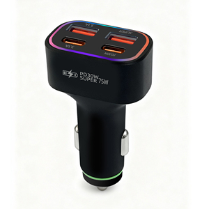 Chargeur de voiture intelligent P69 avec port USB Type-C PD 75W, charge rapide QC3.0 - Product Image 6
